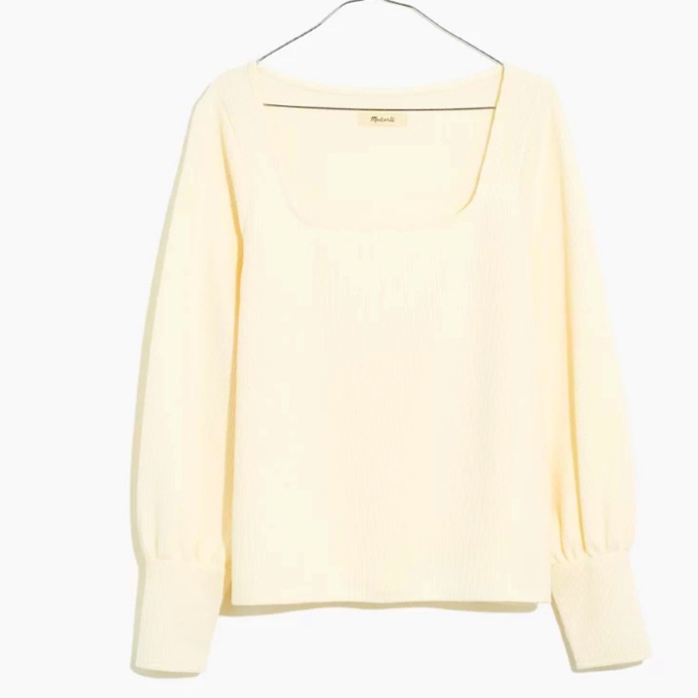 NWT Madewell Ottoman Rib Square Neck Top